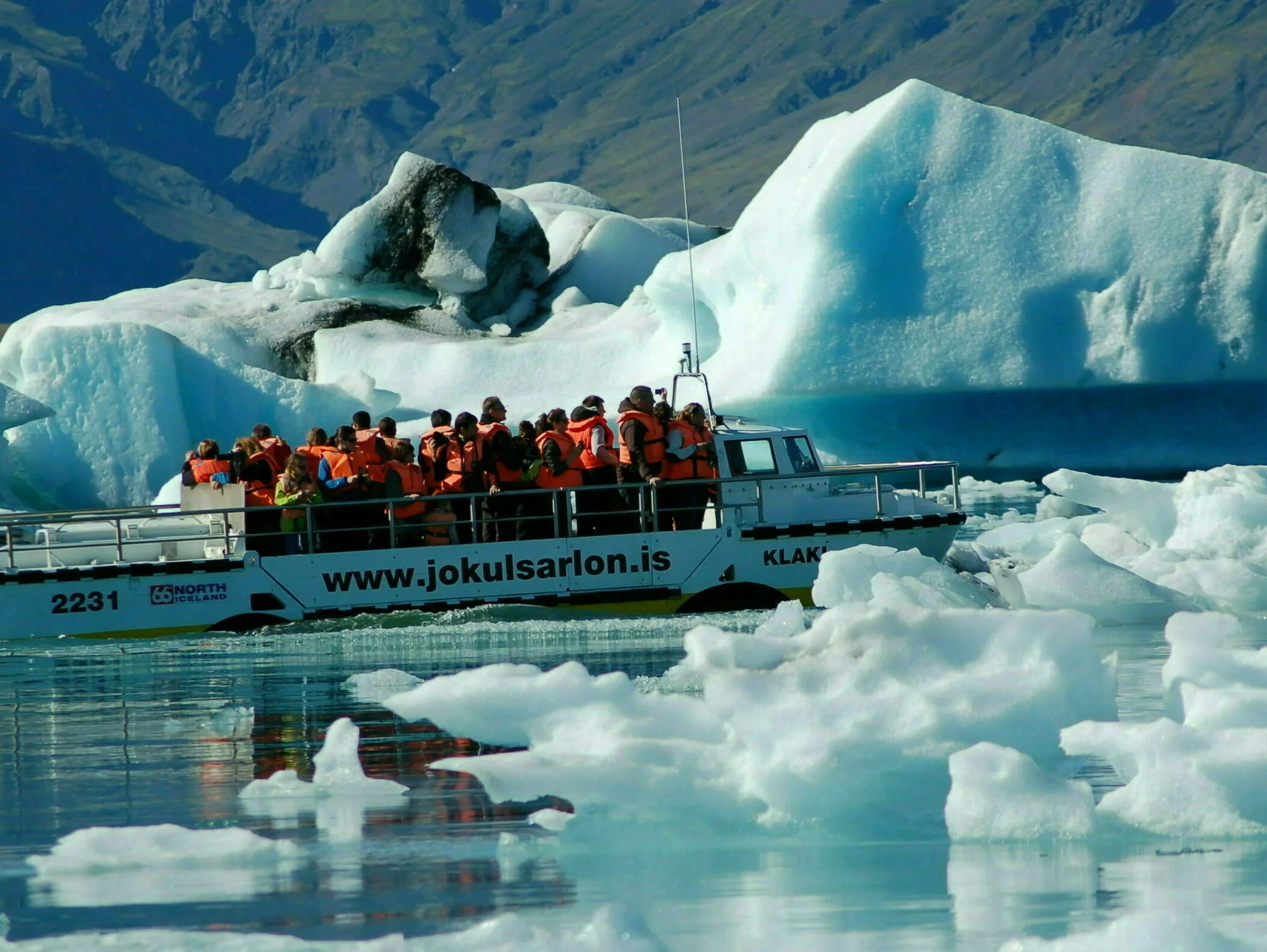 Bootsfahrt auf der Gletscherlagune Jökulsárlón