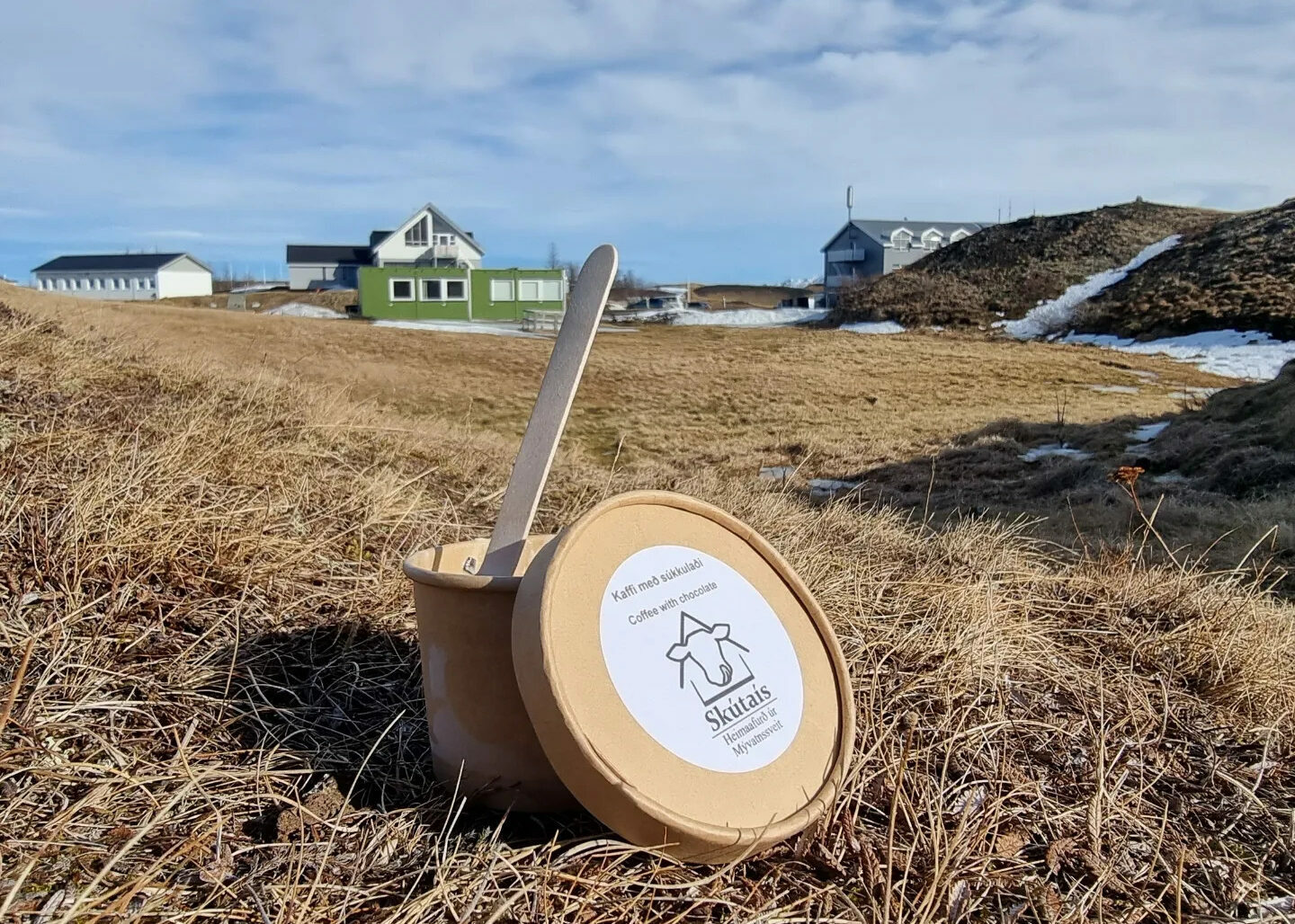 Eiscreme am Hof Skutusstadir in Nordisland
