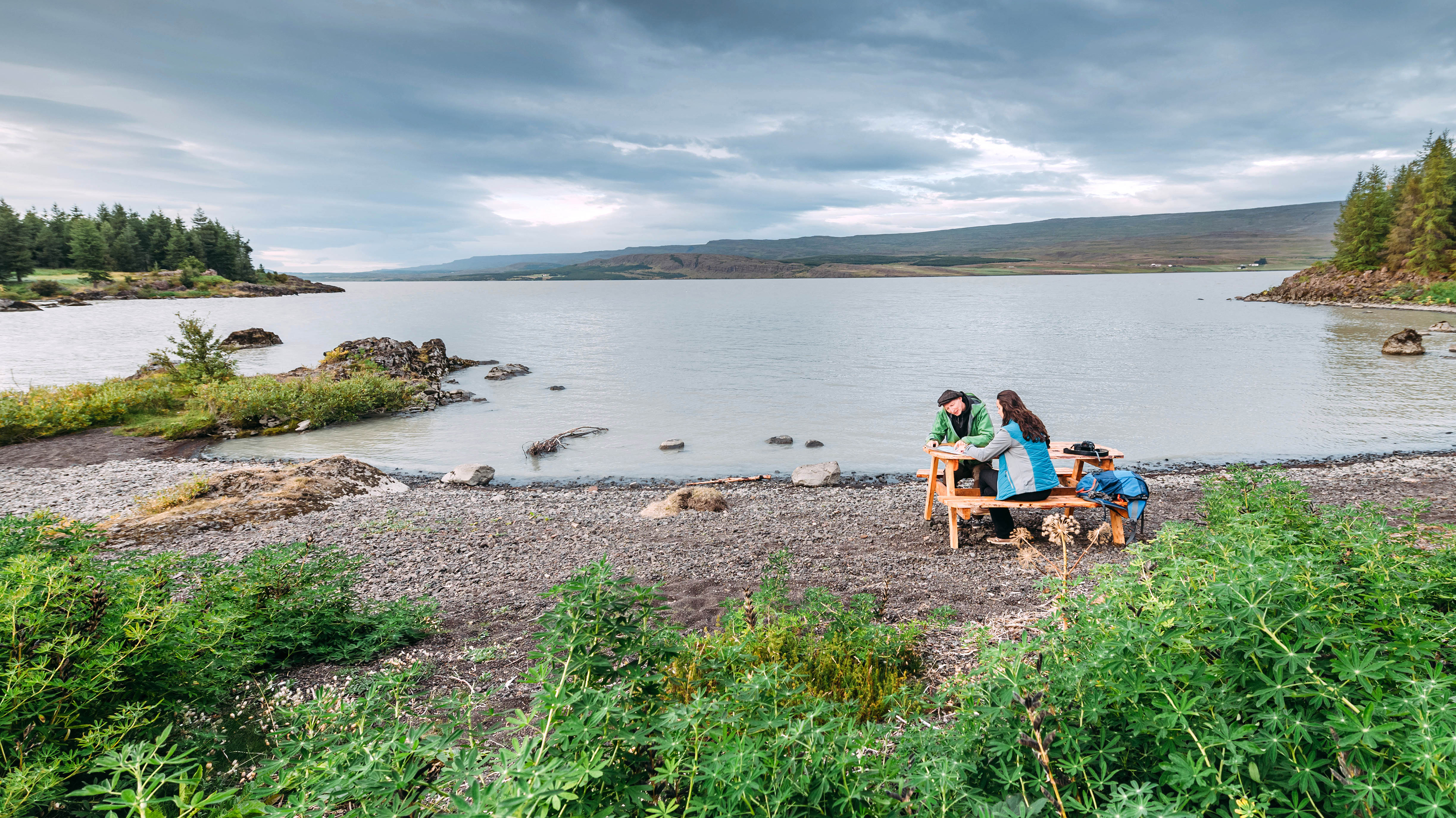 Picknick am See in Island
