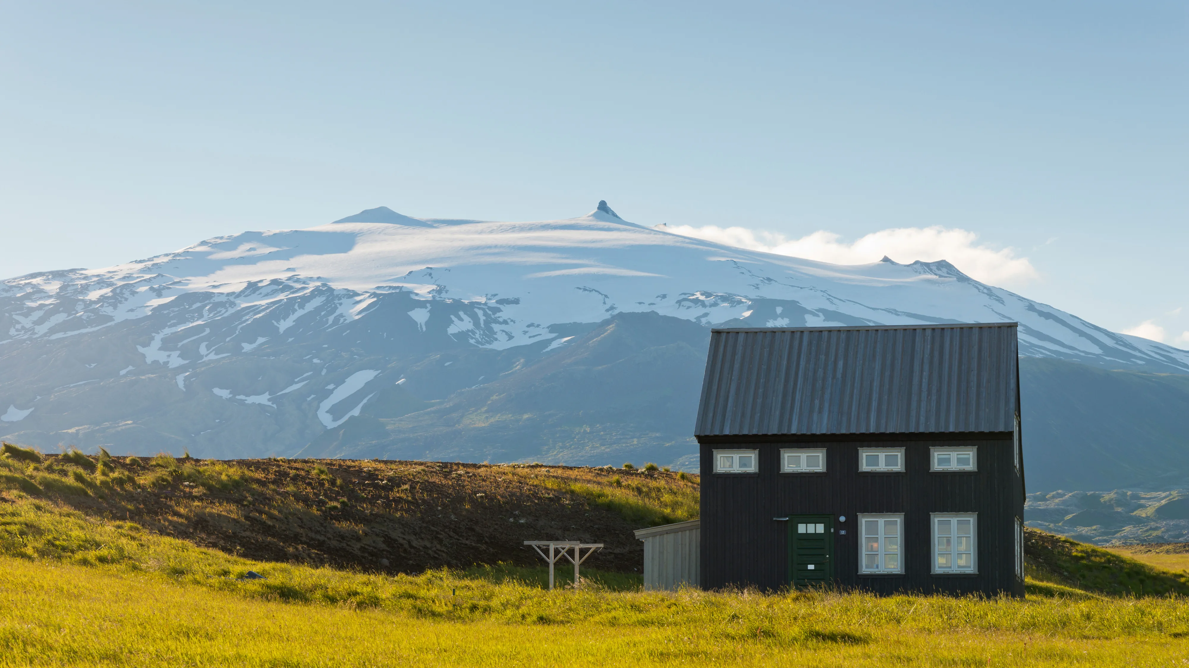 Ferienhaus mit direktem Blick auf den Snaefellsjoekull Gletscher in Island