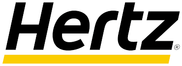 Hertz Logo, Hertz schwarz und in gelb unterstrichen