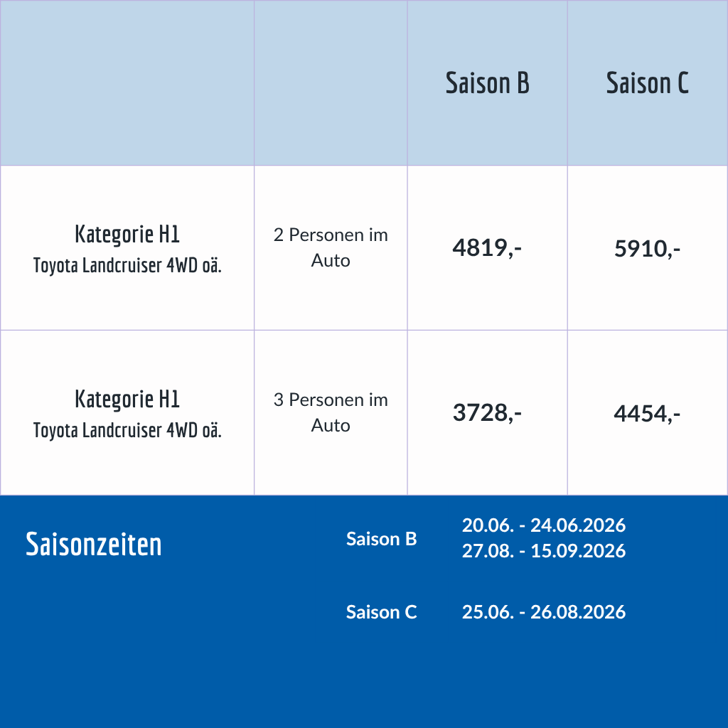 Preise Jeep Abenteuer