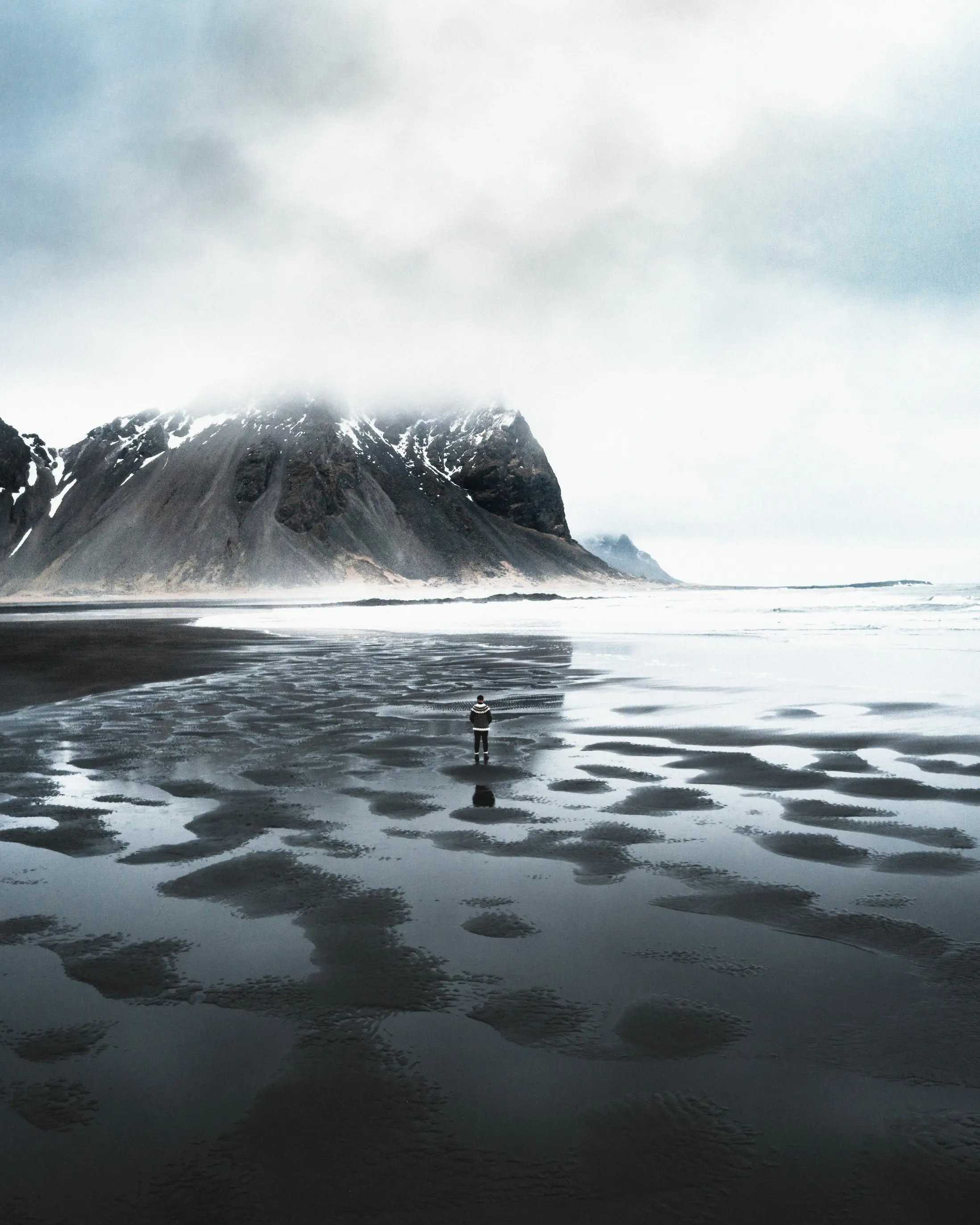 Suedisland stokksnes landschaft kueste winter business iceland island
