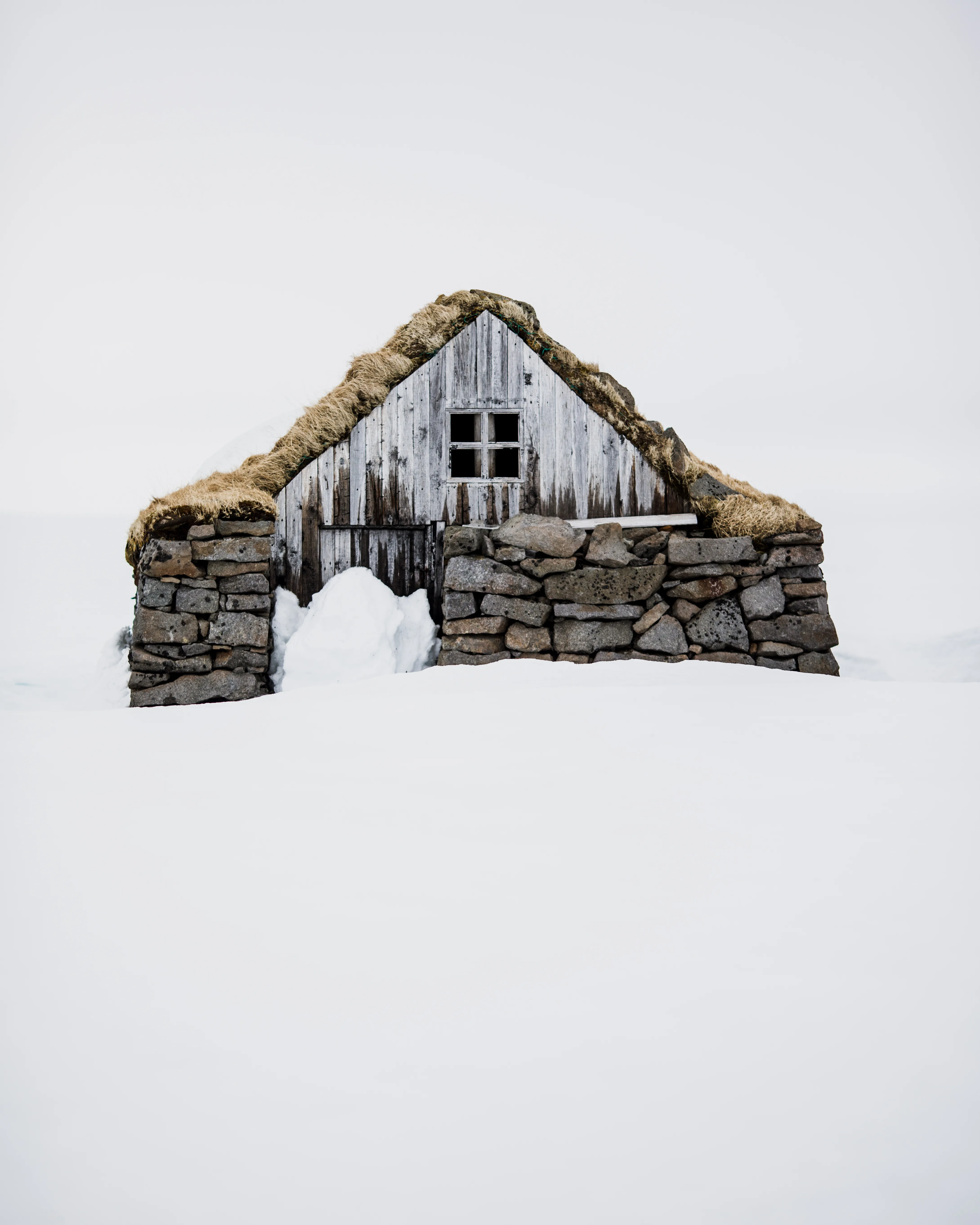 Westfjorde Sæluhús Schnee, Winter