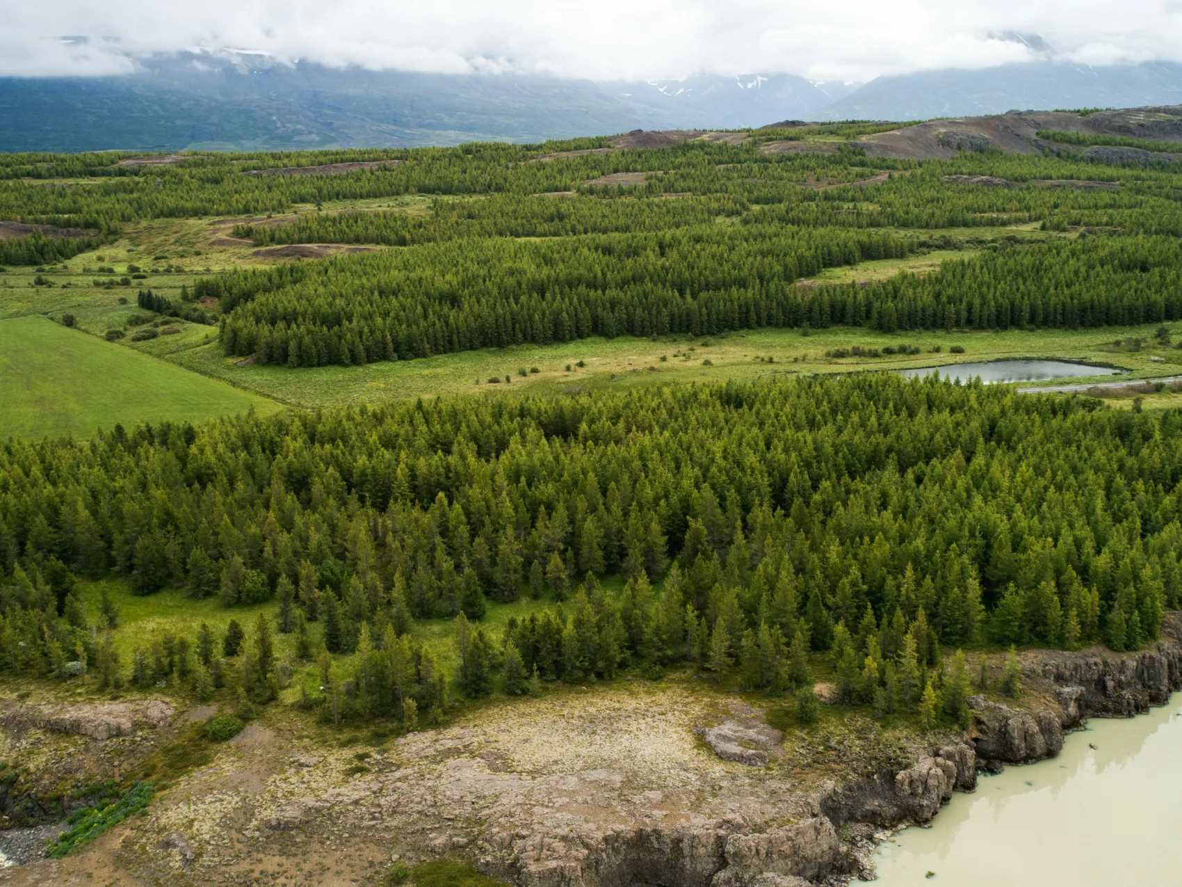 Ostisland Lagarfljót Flusslandschaft