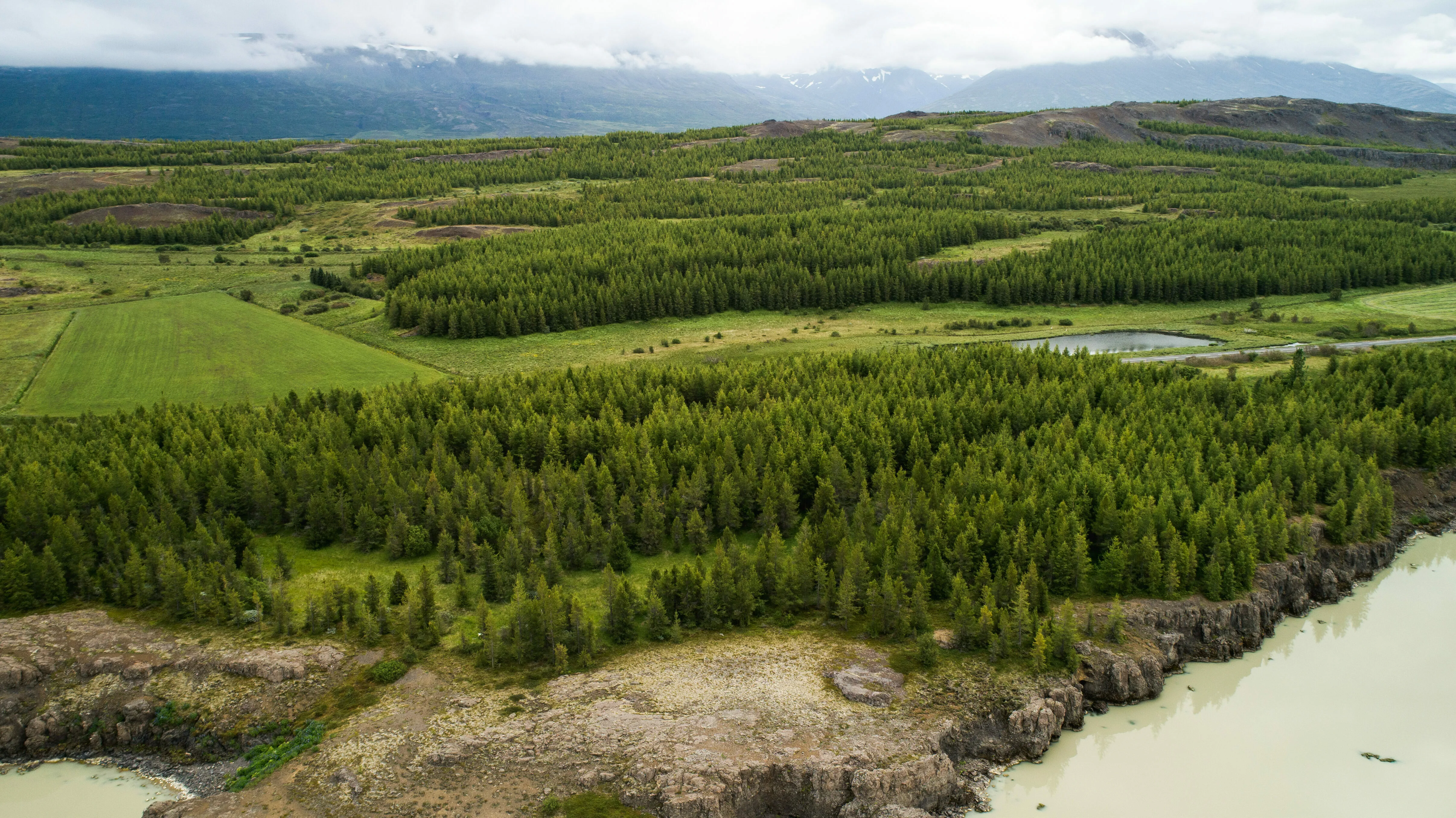 Ostisland Lagarfljót Flusslandschaft