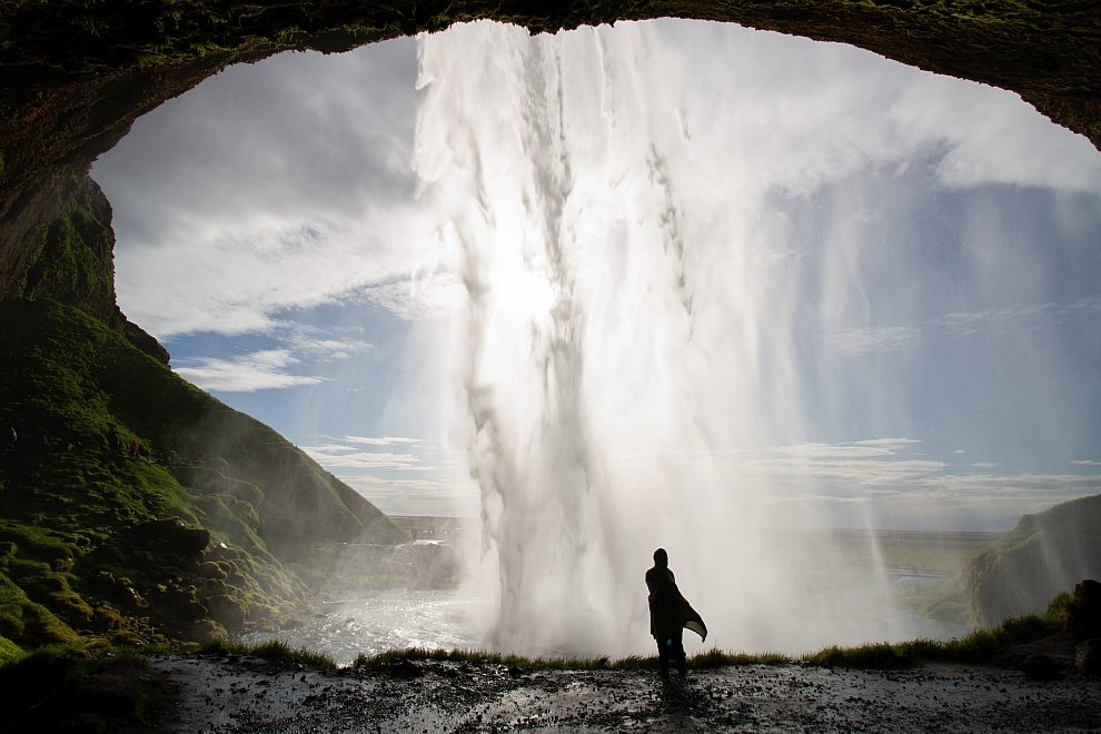 Island, Südisland, Wasserfall Seljalandsfoss