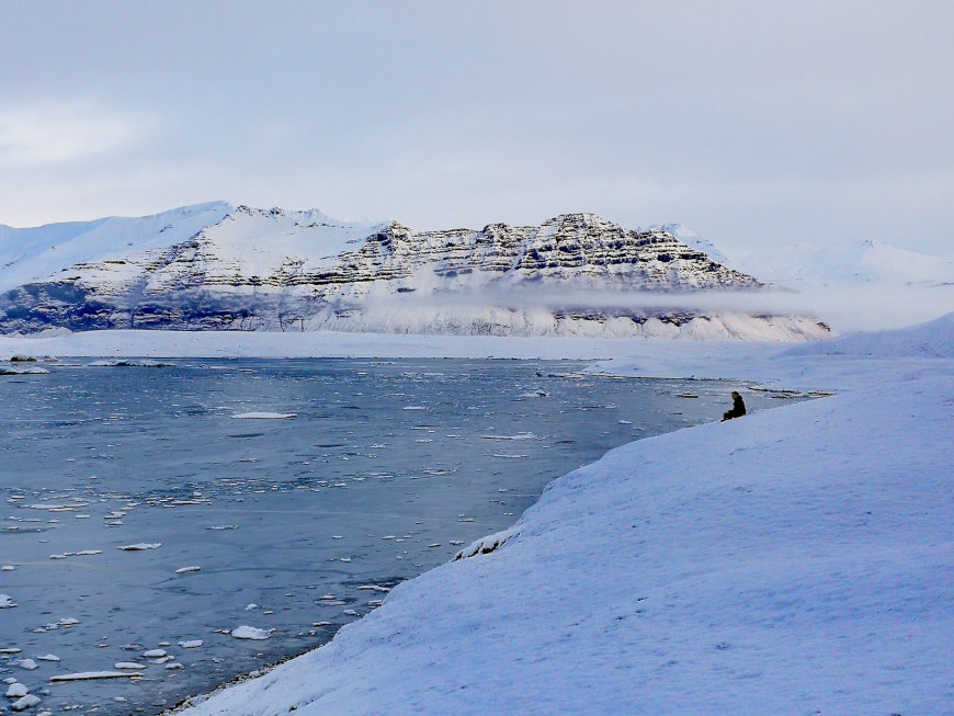 Winterlandschaft an der Gletscherlagune