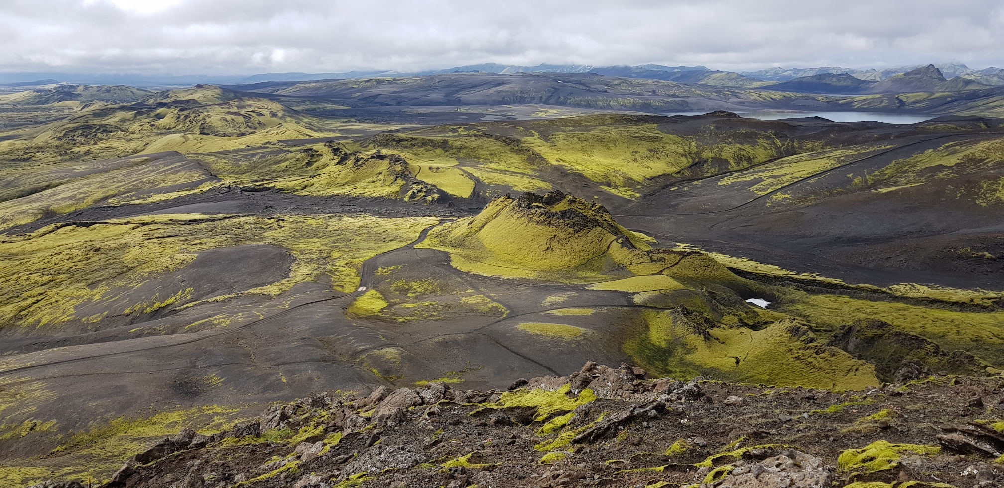 Vulkanisches Gebiet von Lakagigar in Islands Hochland im Südosten